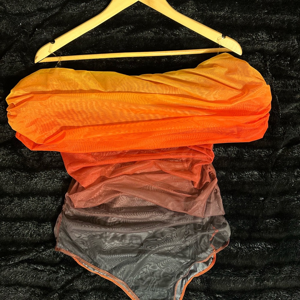 FASHION NOVA Off-Shoulder Mesh Bodysuit